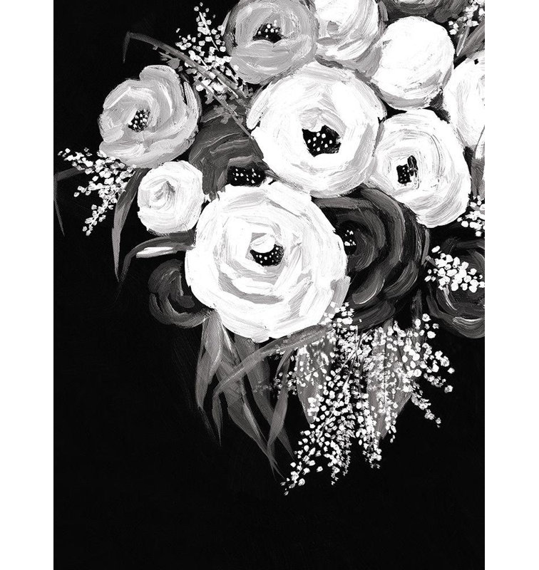 «Red Barrel Studio® Dogwood», art sur toile tendue avec châssis noir et blanc, H 24 po x l 19 po