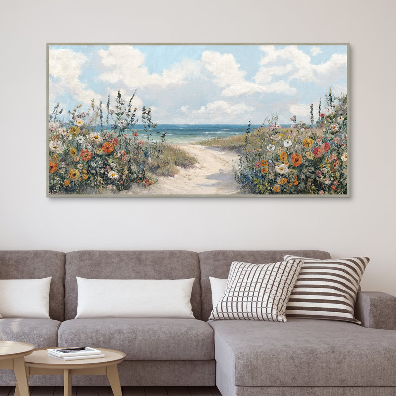 «Blooming Shoreline By Studio Arts», art mural encadré