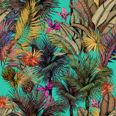 «Tropical Leaves», impression sur toile tendue