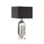 84cm Living Room Table Lamp with Glass Base, Bedside Buffet Lamp with Linen Shade-94229637