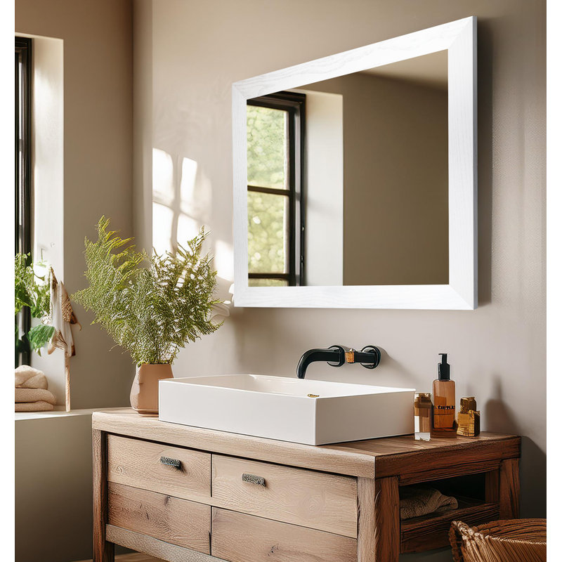 Miroir Ebark Designs Ebark, Blanc, 42 po x 33 po