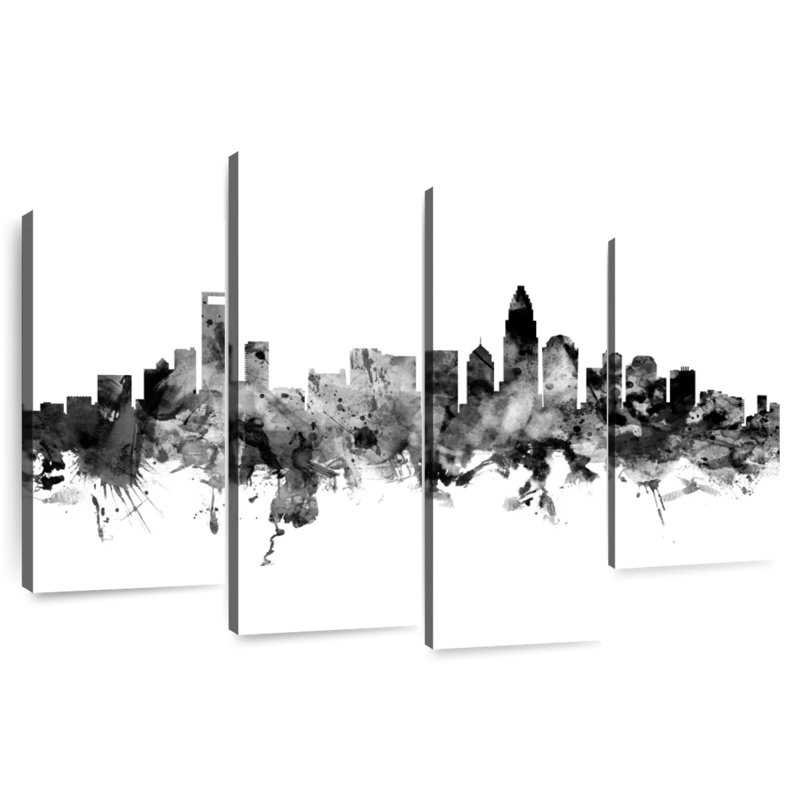 Charlotte north carolina skyline ii Sireci, H 54 po x l 84 po