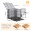Cillian Pet Cage Crate with 3 Doors, Removable Tray & Locking Wheels-1279208260