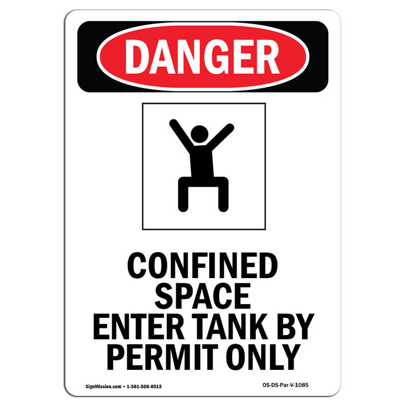 Confined Space Enter Sign