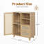 Buffet en rotin avec tablette réglable, buffet avec tiroirs pour le salon, la cuisine, le vestibule-1167606908