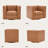 35.4'' Wide Upholstered Swivel Chair-1283283937