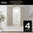 Eclipse Kensett Blackout Curtains with Cable Chain Pattern Sheer Window Panels, 4-Piece Window Curtain Panel Set, Linen-119749698-119749699-114247130