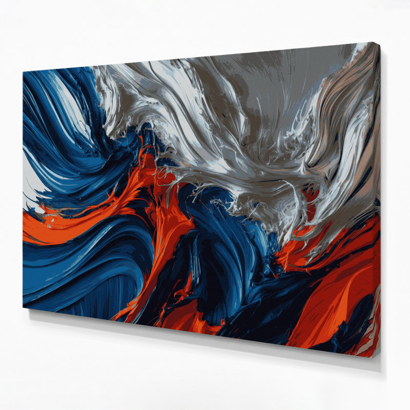 «Lyrical Abstraction 58», art mural sur toile brune, H 11 po x l 14 po