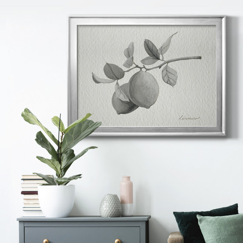 Limonero I, toile encadrée de qualité supérieure - prête à être accrochée, Cadre argenté, H 26,5 po x l 36,5 po x P 1 po
