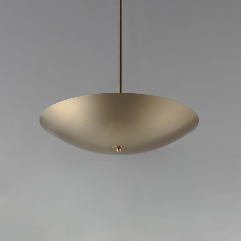 Vesta 1 - Light LED Pendant, French Gold, 4.75" H x 23.5" W x 23.5" D, French Gold