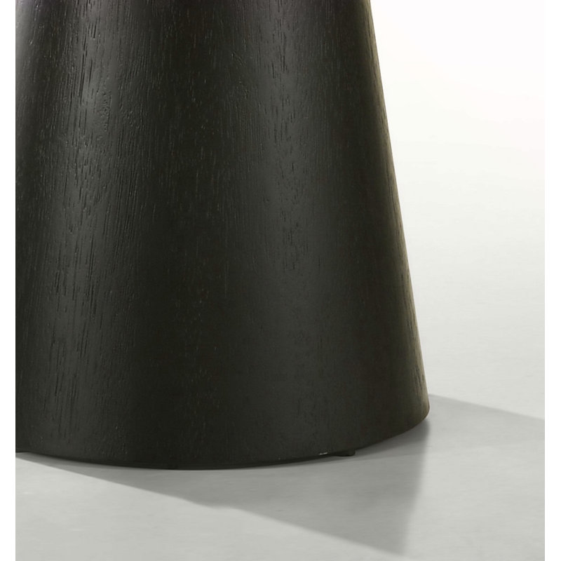 Table basse ronde noire l 29 po avec base piédestal