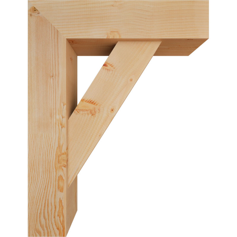 Traditional Block Bracket w/ Offset Brace, 34 x 26, 7 1/2"W Douglas Fir (Smooth)