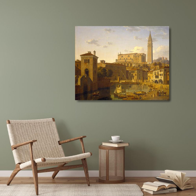 «The Harbor at Pirano, istria» par Leo Von Klenze - Art mural sur toile tendue avec châssis, H 24 po x l 17 po