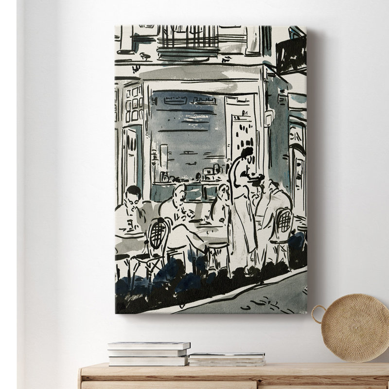 - Peinture sur toile tendue, H 18 po x l 12 po x P 1 po