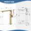 Robinet de lavabo vasque de salle de bain monotrou à poignée simple 10 po H avec ensemble de drain optionnel-100018786-111906125