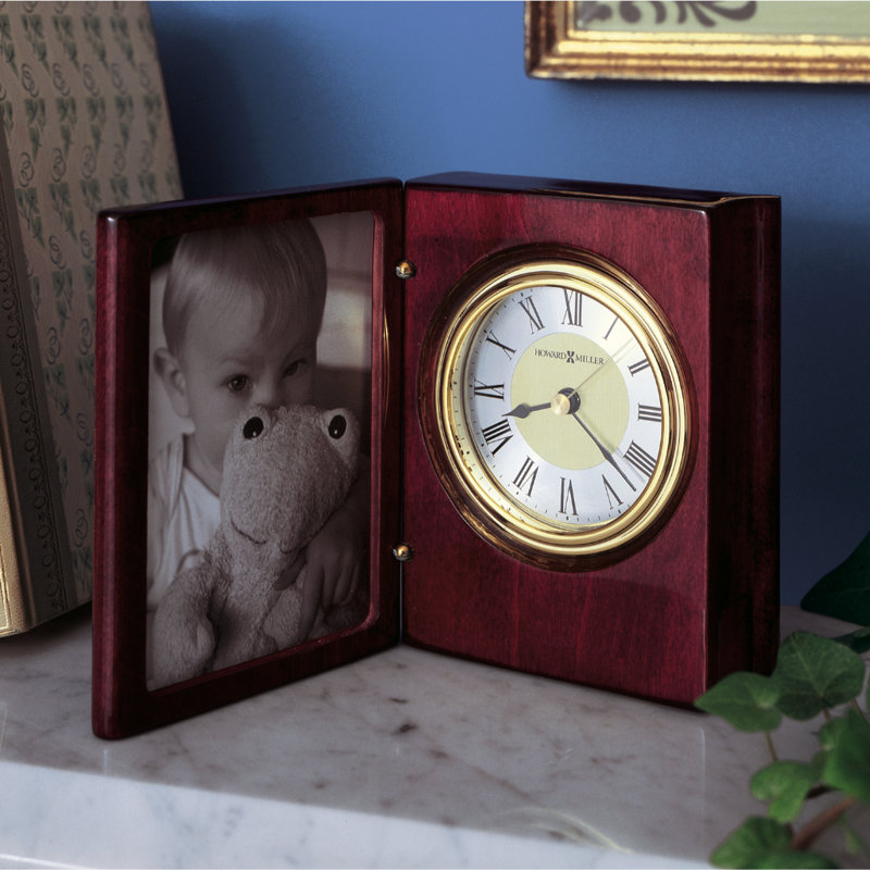 Portrait Book Table Clock