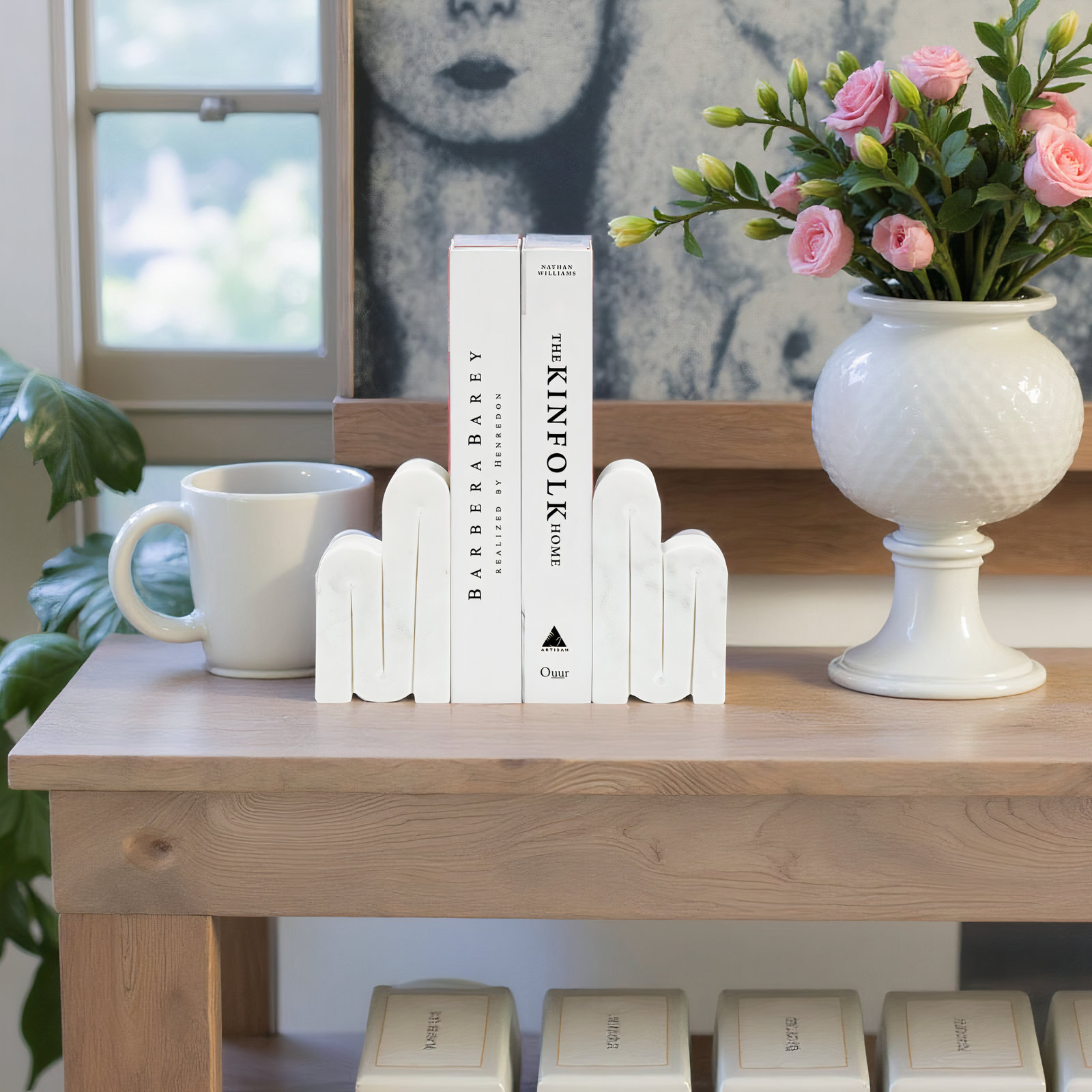 Marble Swirl Bookends