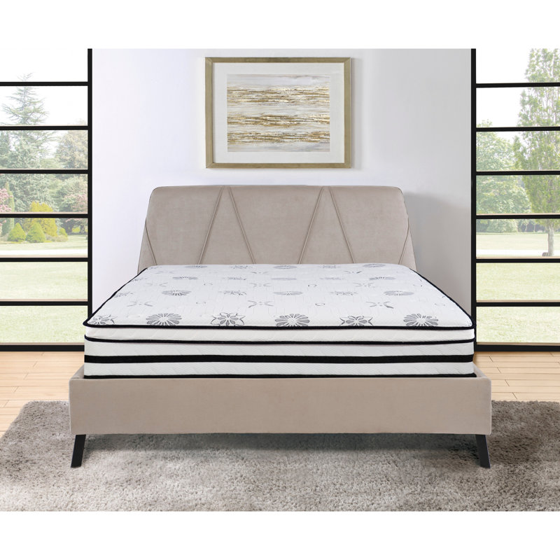 12" Luxury Comfort Plush Foam Hybrid Mattress with Highly Breathable Quilted Cover in a Box, White, King