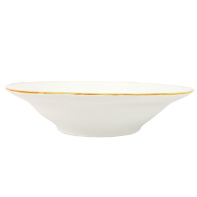 Bol blanc peu profond de grande taille, de style italien