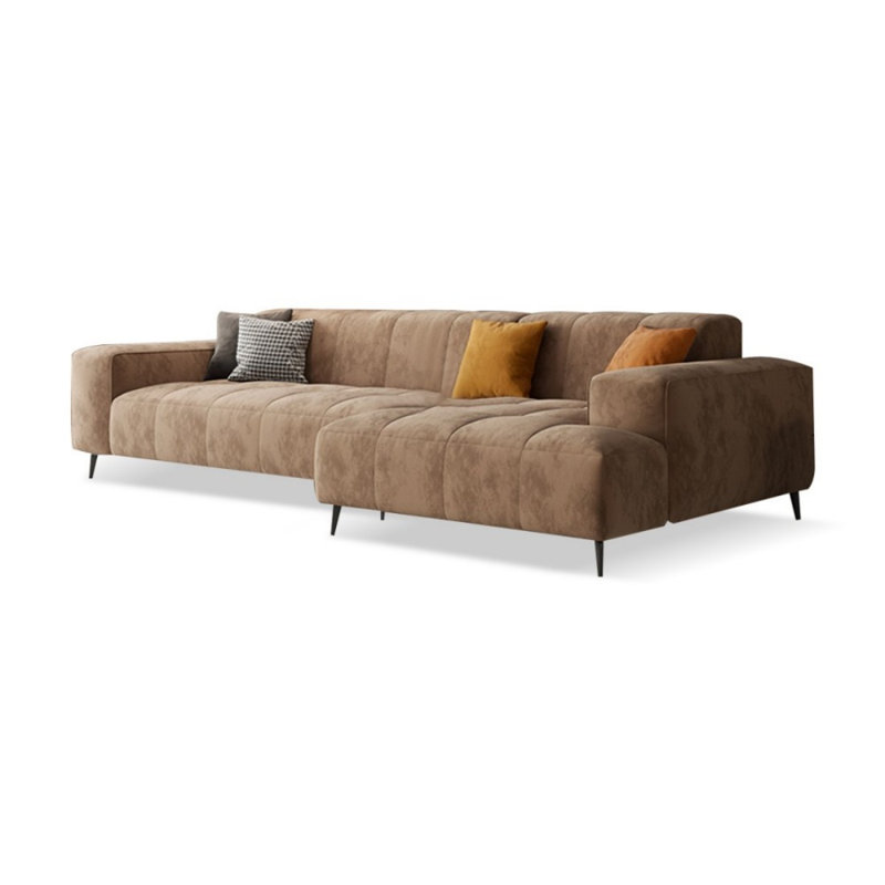 Canapé modulaire 2 pièces rembourré, H 32,68 po x l 110,24 po x P 62,99 po, Orienté à droite