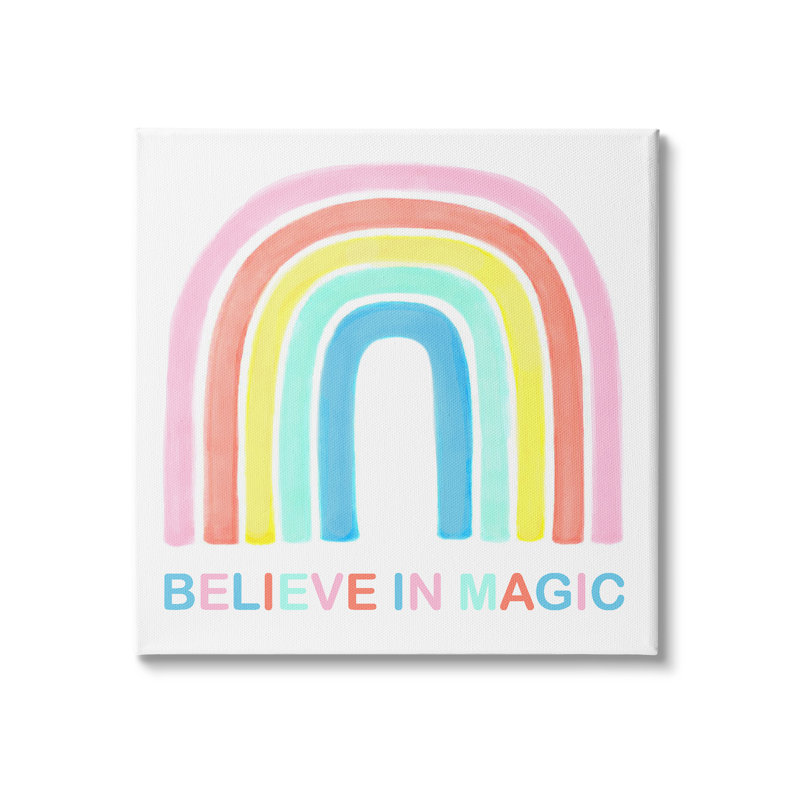 «Believe in Magic», art arc-en-ciel vibrant, Toile tendue, H 36 po x l 36 po x P 1,5 po