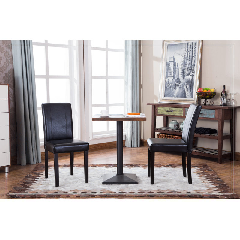 Chaise Parson Style Style, Similicuir noir