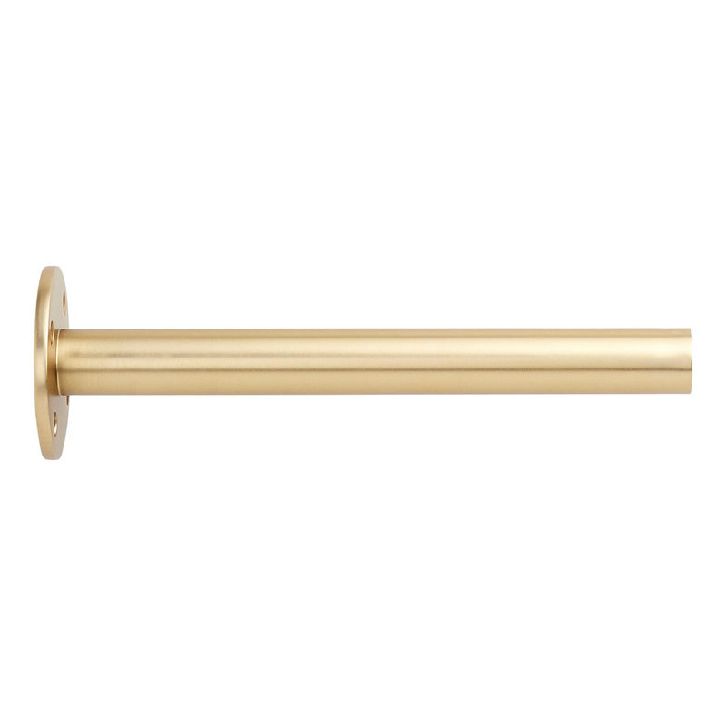 Wellston Brass Shelf Bracket, 2.5" H x 8.38" W x 2.5" D, Satin Brass