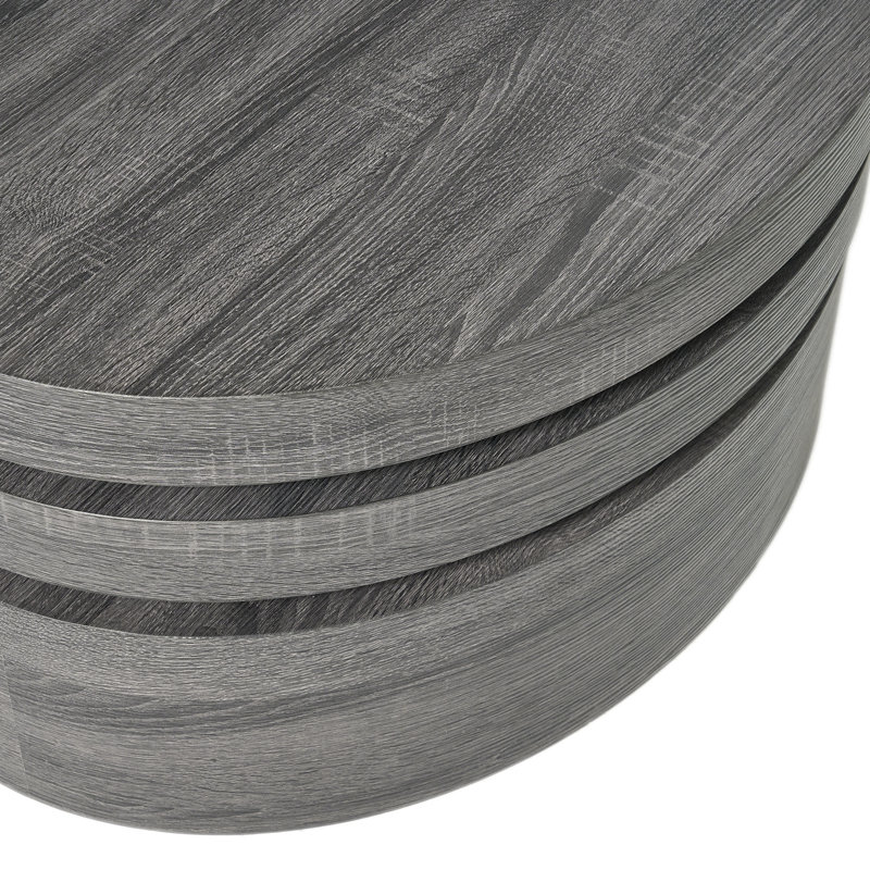 TABLE BASSE MODERNE ROTATIF - Noir mat