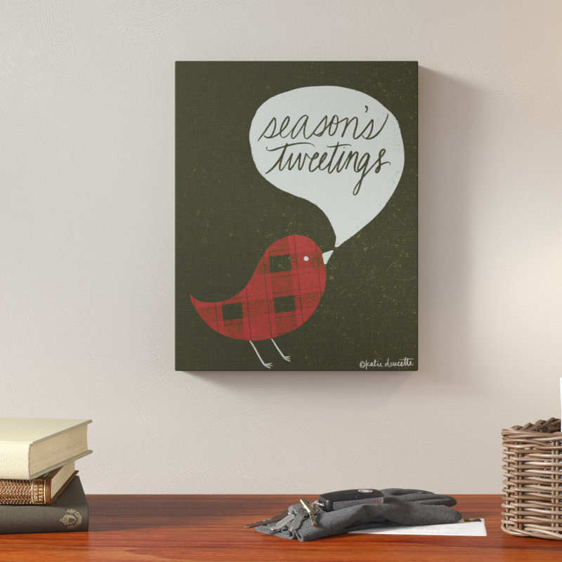 « seasons tweets écossais », art mural, Toile tendue, H 30 po x l 24 po x P 1,5 po