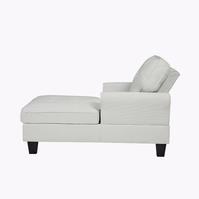 Chaise longue Jeiel, Gris / beige