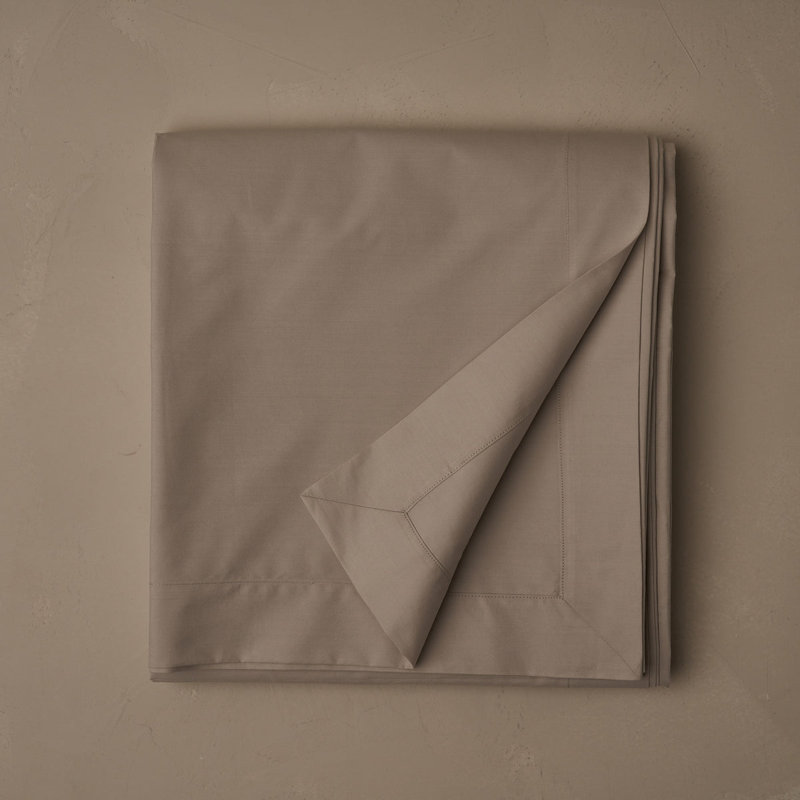 Classic Cotton Percale Flat Sheet, Twin Flat Sheet, Gray