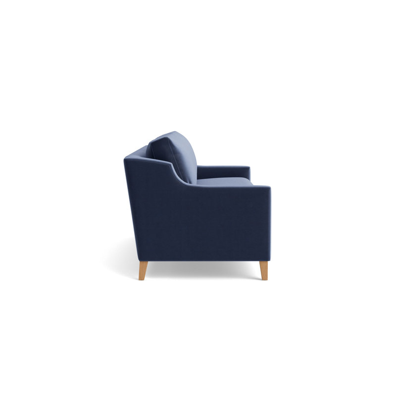 Gigi No Skirt 95 Sofa, Performance Velvet - Indigo, Natural