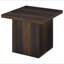 Table de bout en pin foncé