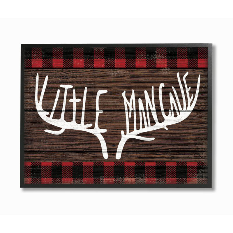 Sheron Little Man Cave, H 16 po x l 20 po x P 1,5 po, Giclée encadrée noir minuit