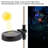 37.4'' Solar Powered Integrated LED Color Changing Outdoor Lantern