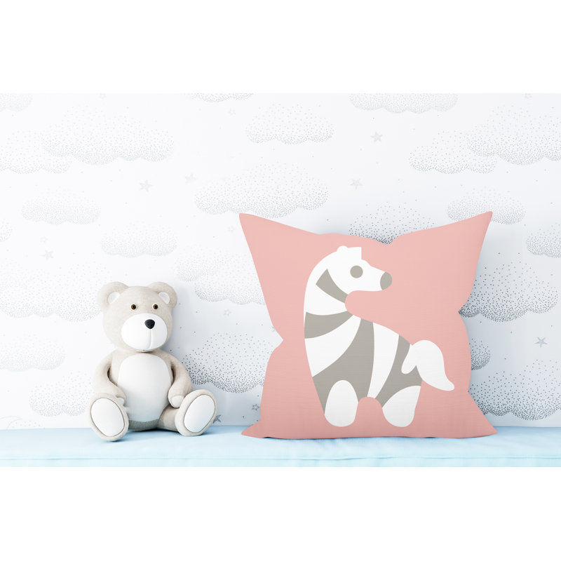 Coussin décoratif Simbi, L 17 po x H 17 po, Rose