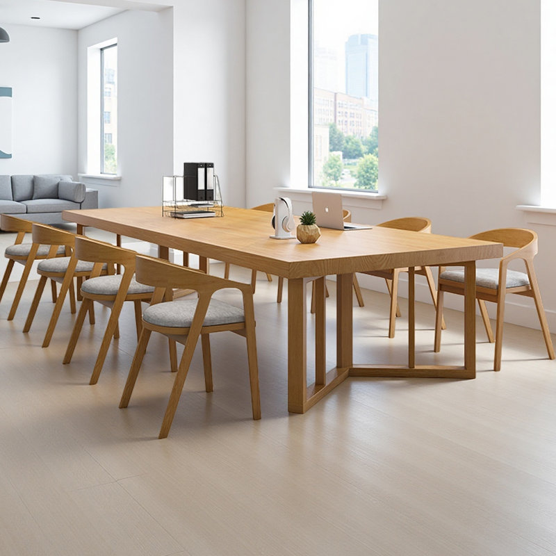 Hokku Designs Modern rectangular solid wood conference table - Wayfair ...