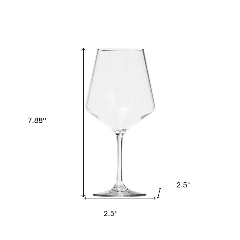 Ensemble de quatre verres à vin tout usage en verre Tritan