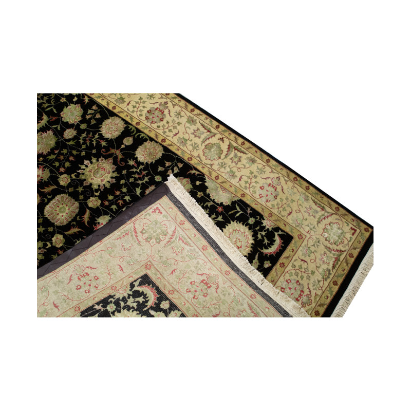 Shamas Hand Woven Silk and Wool Oriental Area Rug
