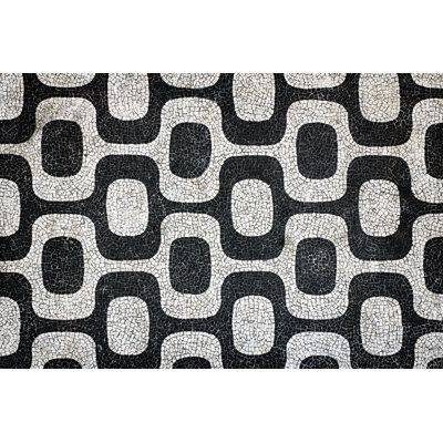 Jimeny Rectangle Geometric Vinyl Indoor / Outdoor Area Rug