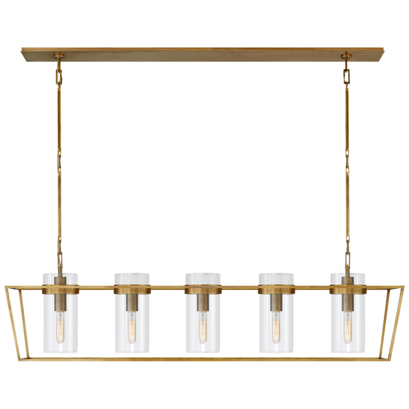 Ian K. Fowler Presidio Large Linear Lantern, Hand-Rubbed Antique Brass