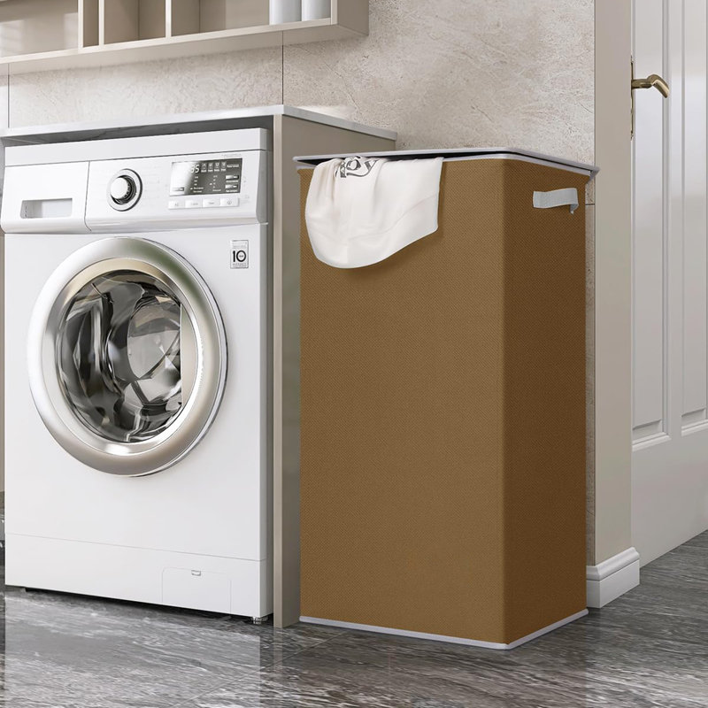 Fabric Laundry Hamper with Handles, Brown