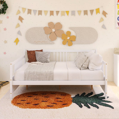 Wood Frame Full Size Daybed With Support Legs