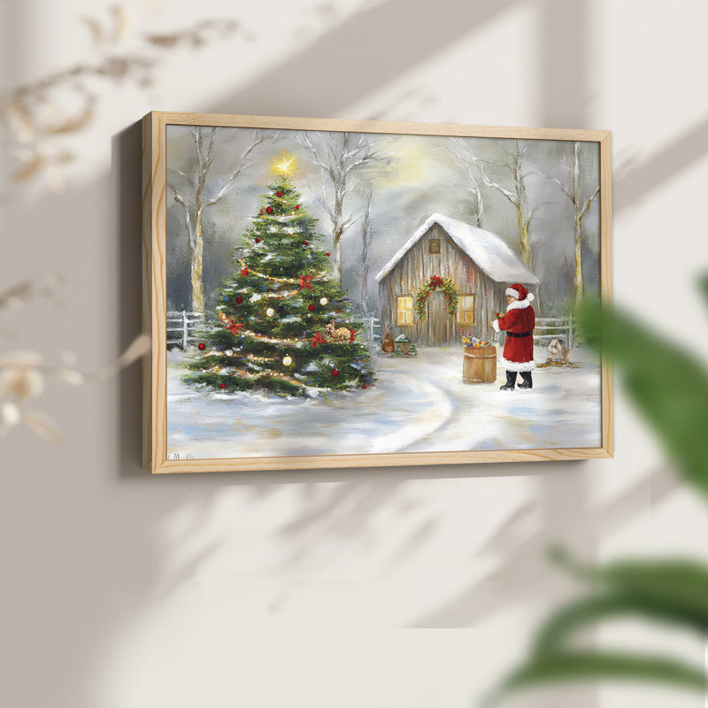 Art de Noël - DCCLX III - Reproduction encadrée - Restickable, H 8 po x l 10 po, Naturel