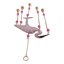 Carillon décoratif flamant rose avec clochettes - Décoration de jardin en métal pour l'extérieur