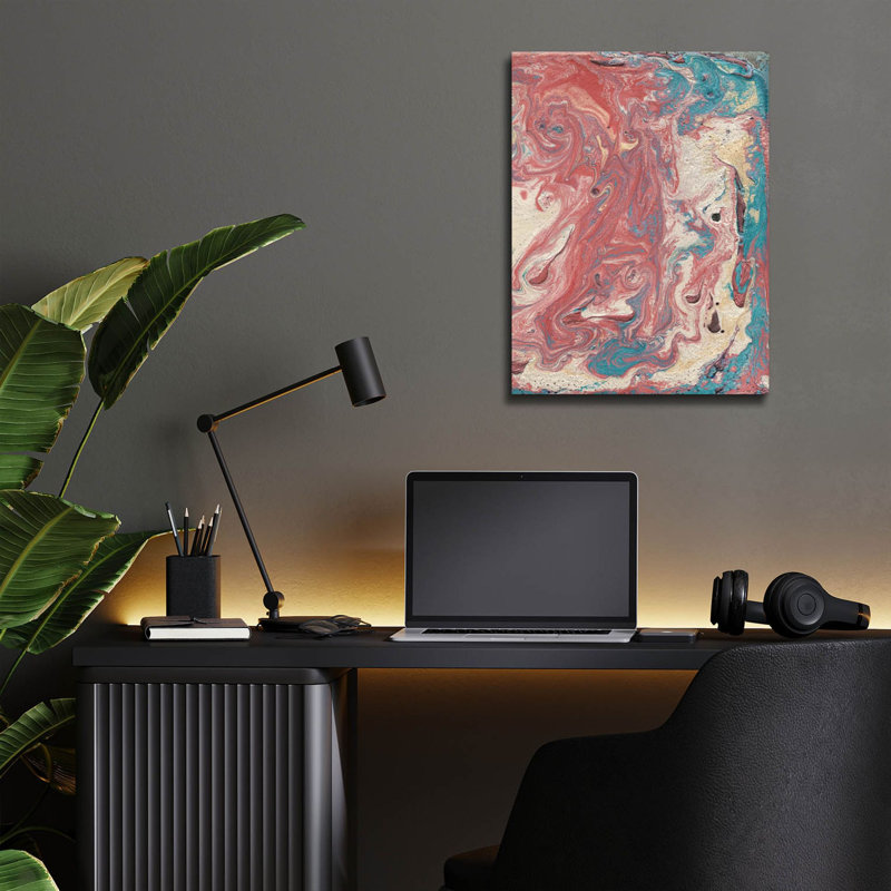 Art mural en verre épique «Marbled 2» par Alicia Ludwig, H 16 po x l 12 po x P 0,13 po