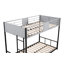 Lit superposé simple au-dessus de simple en métal avec panneau d'aération / métal robuste robuste / réduction du bruit / barrière de sécurité / certification CCP