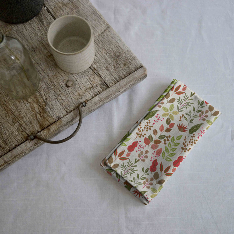 Cadeisha 100% Cotton Floral Square Napkin