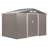 Outsunny 9' x 6' Outdoor Storage Shed, Garden Tool Metal Shed with Foundation Kit, Double Lockable Door, Air Vents and Sloping Roof, for Backyard, Patio, Lawn, Gray-98192077-98192075