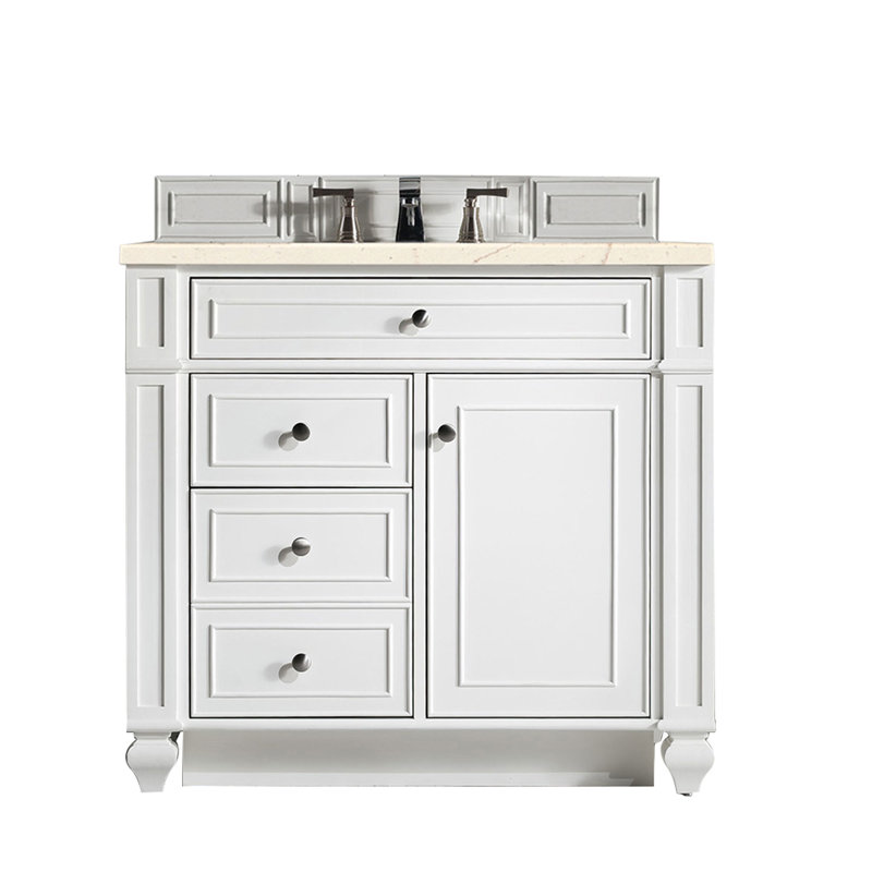 Bristol 36'' W Single Vanity, Bright White, Ethereal Noctis, 8" Widespread